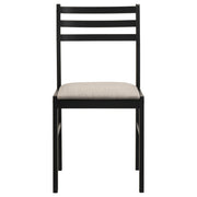 HP10.26 - Wood Side Chair in Black / Beige - 190272BLK