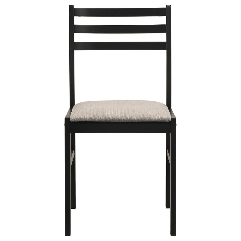 HP10.26 - Wood Side Chair in Black / Beige - 190272BLK