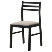 HP10.26 - Wood Side Chair in Black / Beige - 190272BLK