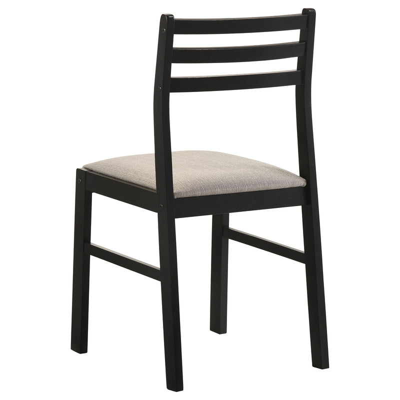 HP10.26 - Wood Side Chair in Black / Beige - 190272BLK