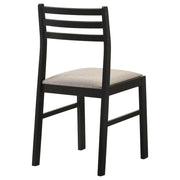 HP10.26 - Wood Side Chair in Black / Beige - 190272BLK