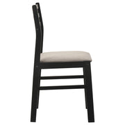 HP10.26 - Wood Side Chair in Black / Beige - 190272BLK
