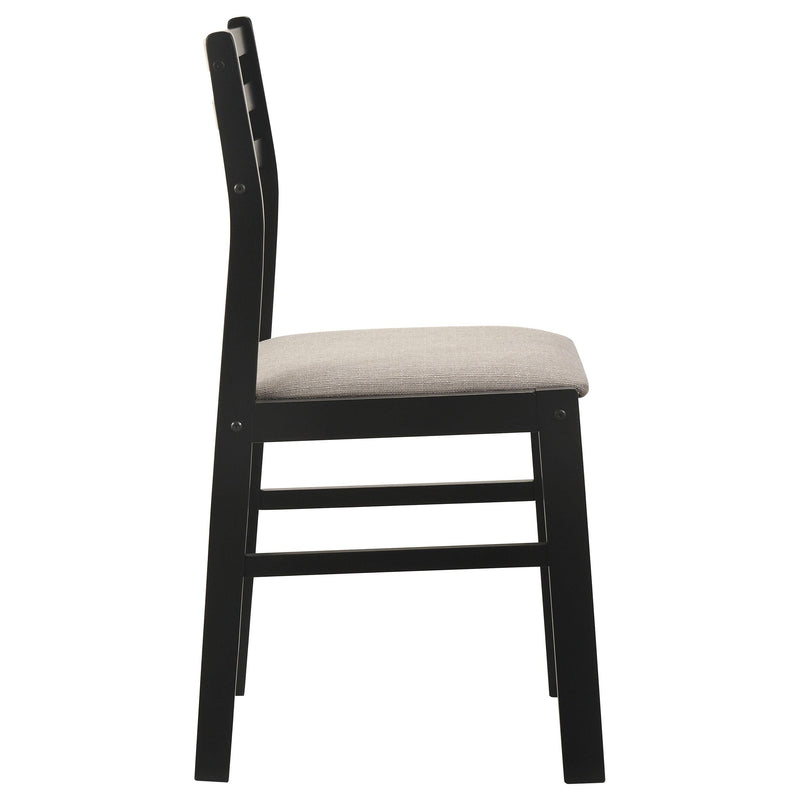 HP10.26 - Wood Side Chair in Black / Beige - 190272BLK