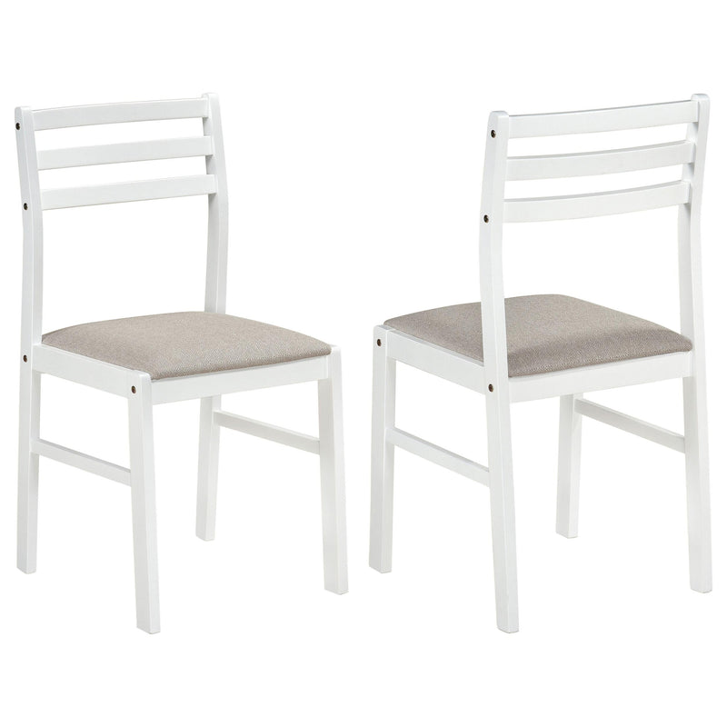 HP10.26 - Wood Side Chair in White / Beige - 190272WHT