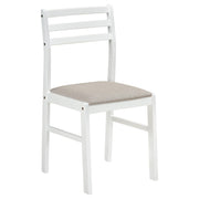 HP10.26 - Wood Side Chair in White / Beige - 190272WHT