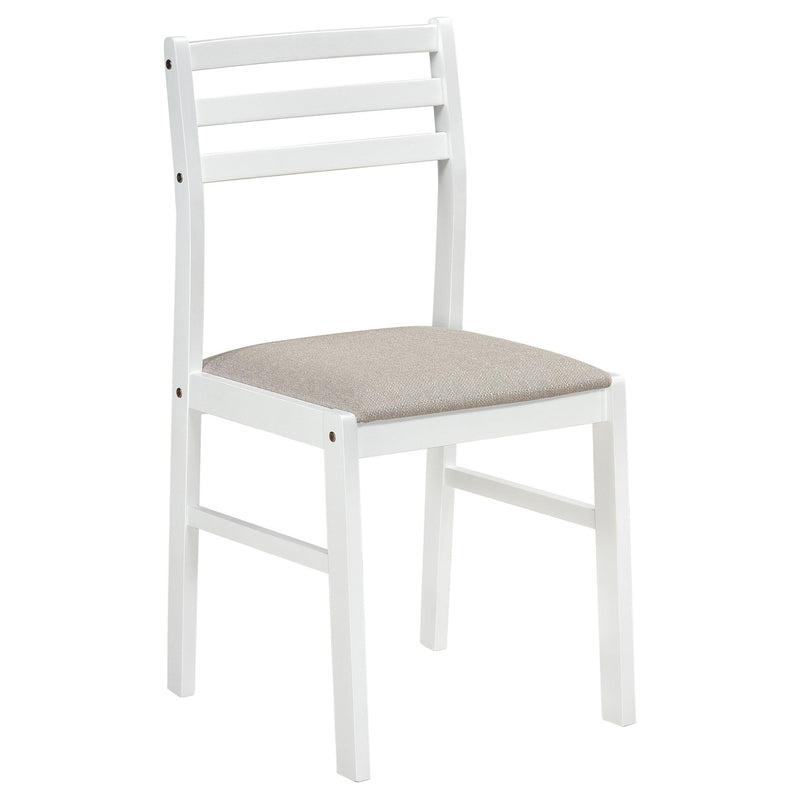 HP10.26 - Wood Side Chair in White / Beige - 190272WHT