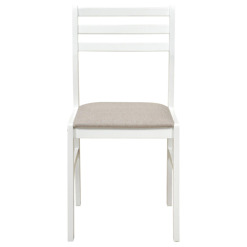 HP10.26 - Wood Side Chair in White / Beige - 190272WHT