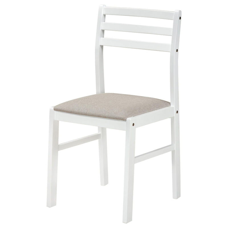 HP10.26 - Wood Side Chair in White / Beige - 190272WHT