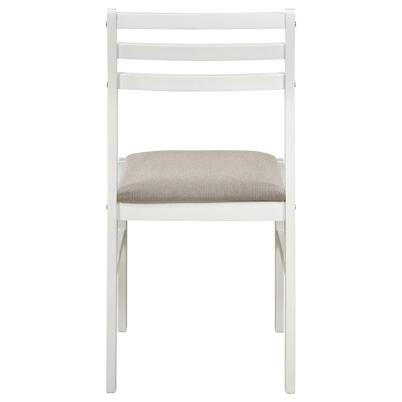 HP10.26 - Wood Side Chair in White / Beige - 190272WHT