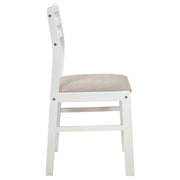 HP10.26 - Wood Side Chair in White / Beige - 190272WHT