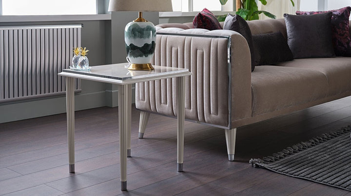 Gravita Side Table (Ivory - Fildisi)