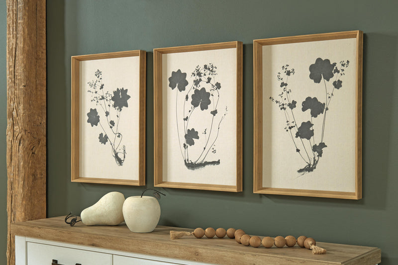 Huddwick Linen/Black Wall Art (Set of 3) - A8000559