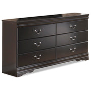 Huey Vineyard Black Full Sleigh Bed, Dresser, Mirror, Chest and Nightstand - B128B35