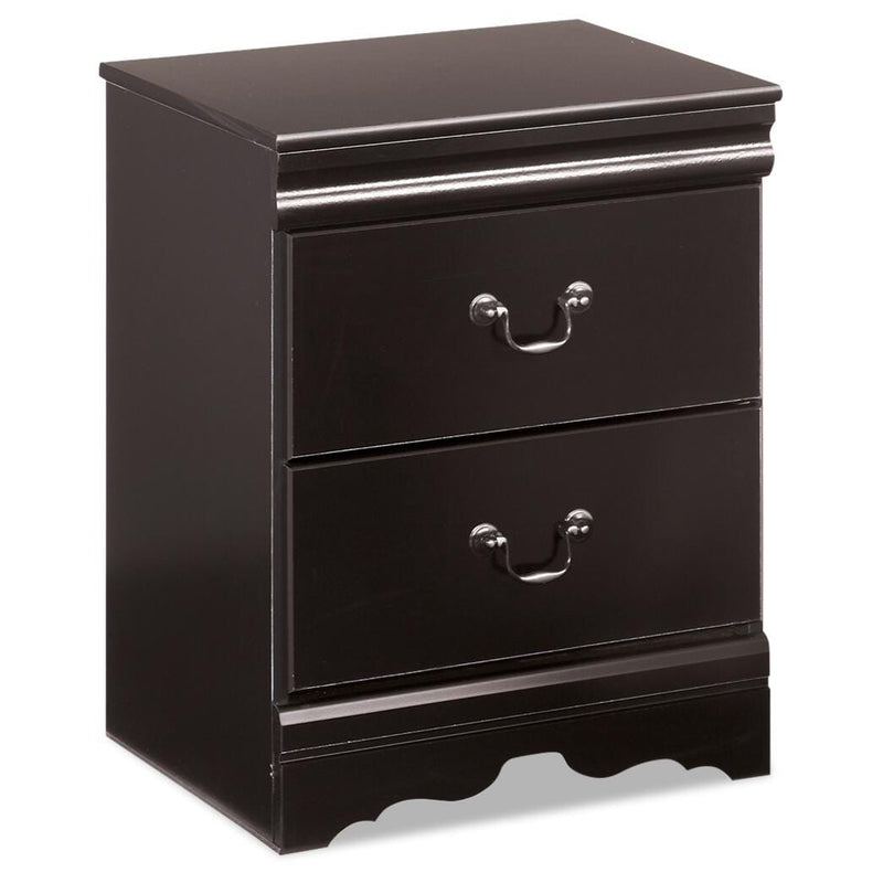Huey Vineyard Black Full Sleigh Bed, Dresser, Mirror, Chest and Nightstand - B128B35
