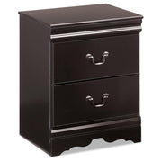 Huey Vineyard Black Full Sleigh Headboard, Chest and Nightstand - B128B34