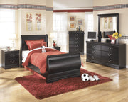 Huey Vineyard Black Youth Sleigh Bedroom Set - DMV Furniture
