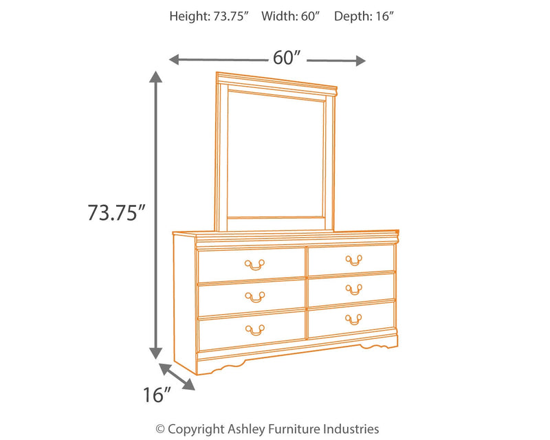 Huey Vineyard Twin Sleigh Headboard Bed with Mirrored Dresser and 2 Nightstands in Black from Ashley - DMV Furniture