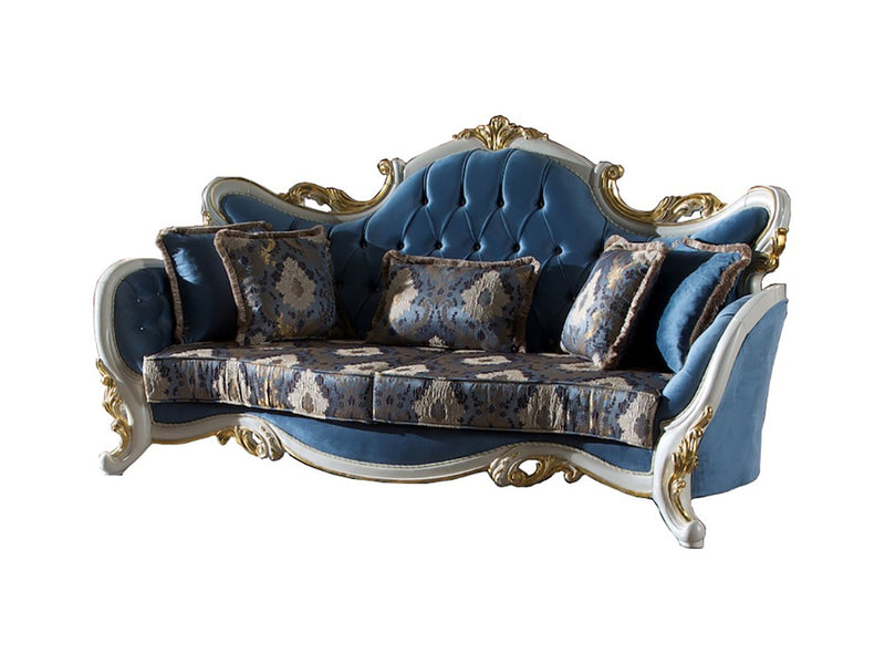 Hunkar Stationary Loveseat in Blue - 101-HUN-EF452-2