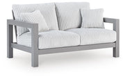 Hurley Park Gray Outdoor Loveseat with Cushion - PCP695-835