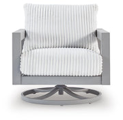 Hurley Park Gray Outdoor Sofa, 2 Lounge Chairs and Coffee Table - PCP695P2