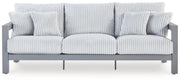Hurley Park Outdoor Sofa and Loveseat with Coffee Table and 2 End Tables in Gray - PKG021165