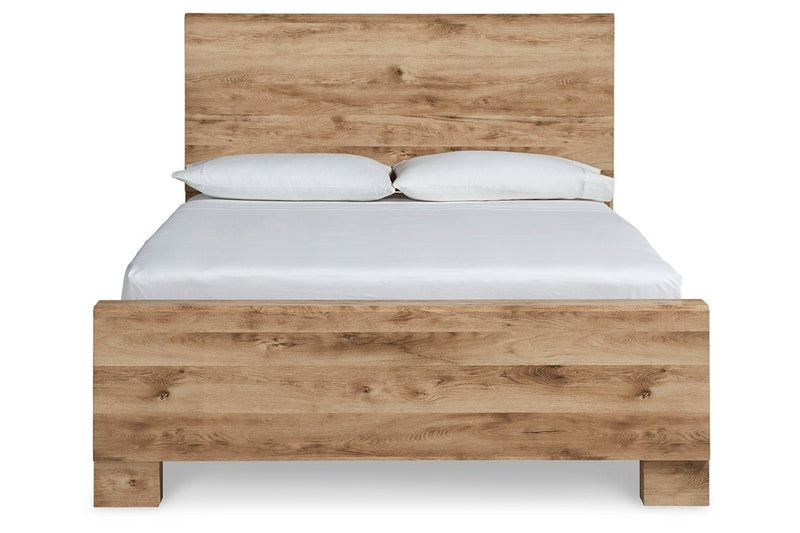 Hyanna Tan Brown Queen Panel Bed - DMV FurnitureQueen Bed