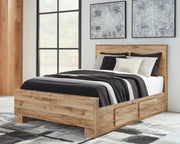 Hyanna Tan Brown Queen Platform Bed with 2 Side Storage - DMV FurnitureQueen Bed