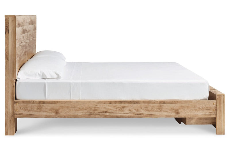 Hyanna Tan Brown Queen Platform Storage Bed - DMV FurnitureQueen Bed