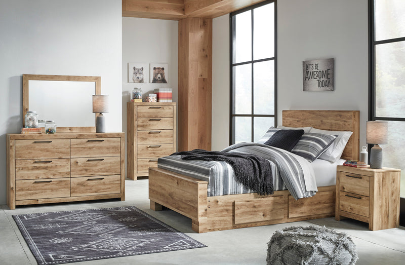 Hyanna Tan Brown Two Side Storage Panel Bedroom Set - DMV FurnitureBedroom Set