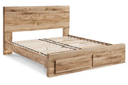 Hyanna Tan King Panel Storage Bed - DMV FurnitureKing Bed