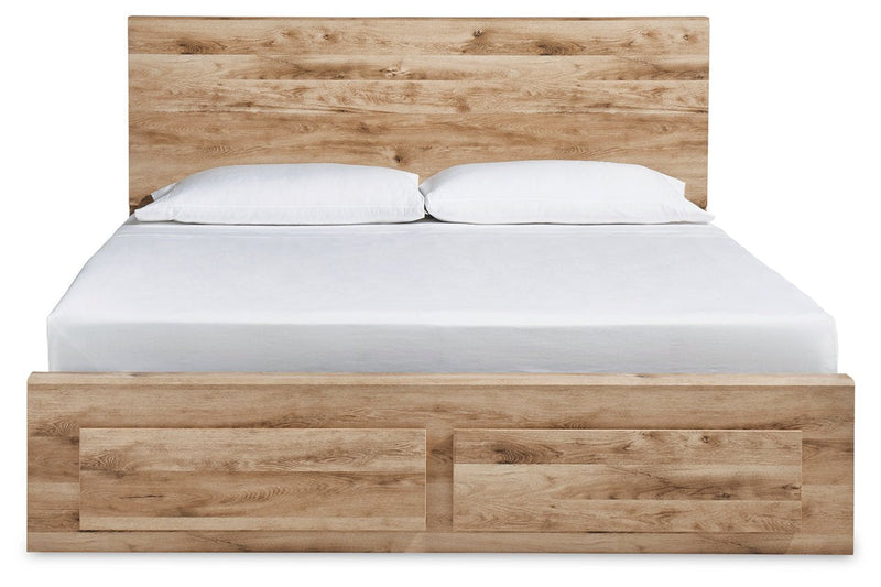 Hyanna Tan King Panel Storage Bed - DMV FurnitureKing Bed