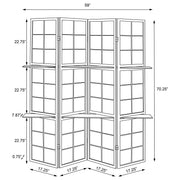 Iggy 4-Panel Room Divider Folding Shoji Screen Cappuccino - 900166