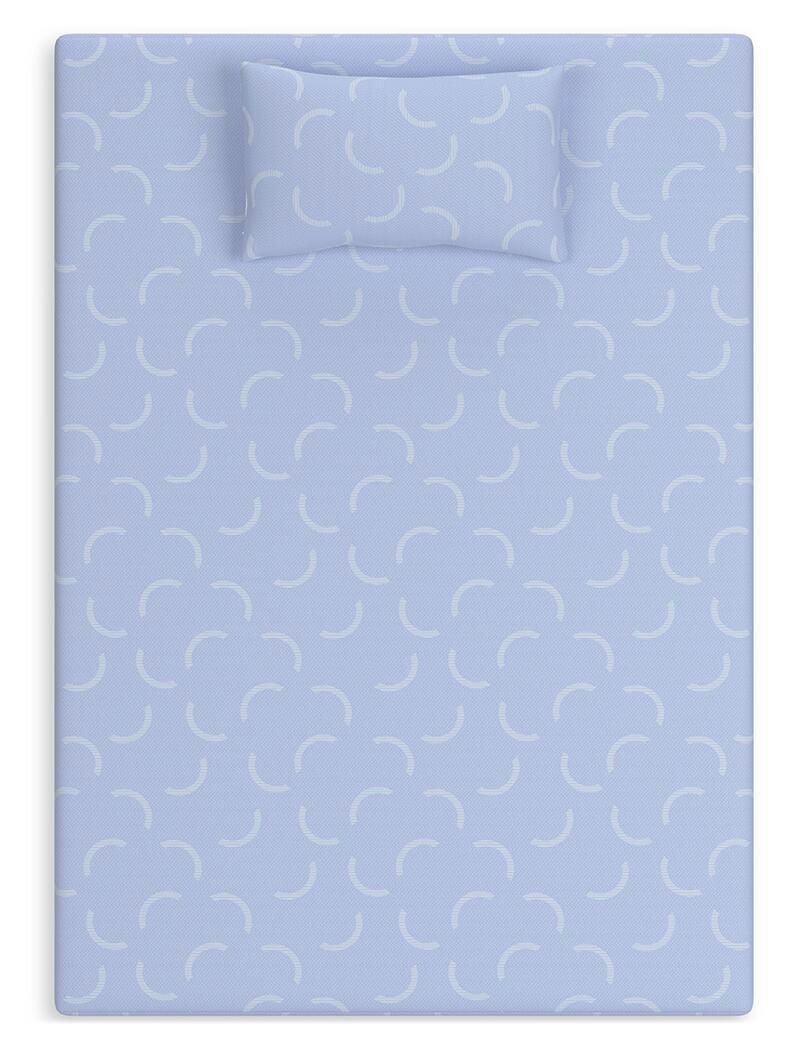 iKidz Ocean Blue Twin Mattress and Pillow - M430HD