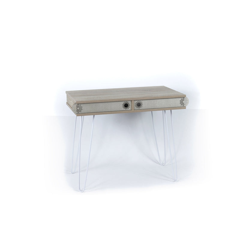 Illia Desk No.2 MT190622 in Oak-White - 790-ILL-MT190622