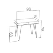 Illia Desk No.2 MT190622 in Oak-White - 790-ILL-MT190622