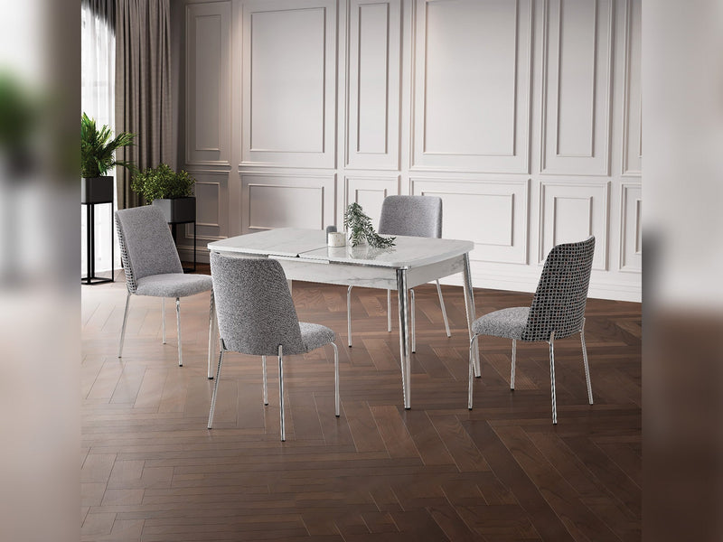 Inci Diningroom (Dining Table & 6 Dining Chair) in Walnut - 115-INC-SET-WL