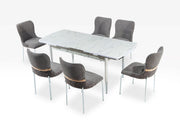 Inci Diningroom (Dining Table & 6 Dining Chair) in Walnut - 115-INC-SET-WL