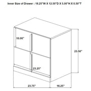 Ines 4-piece Eastern King Bedroom Set Grey and White High Gloss - 223091GRYKE-S4