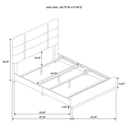Ines 4-piece Queen Bedroom Set Grey and White High Gloss - 223091GRYQ-S4