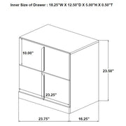 Ines 4-piece Queen Bedroom Set Grey and White High Gloss - 223091GRYQ-S4