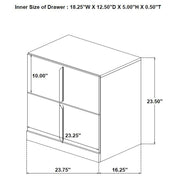 Ines 4-piece Queen Bedroom Set Navy and White High Gloss - 223091NVYQ-S4