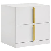 Ines 5-piece Eastern King Bedroom Set Grey and White High Gloss - 223091GRYKE-S5