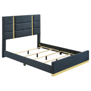 Ines 5-piece Queen Bedroom Set Navy and White High Gloss - 223091NVYQ-S5
