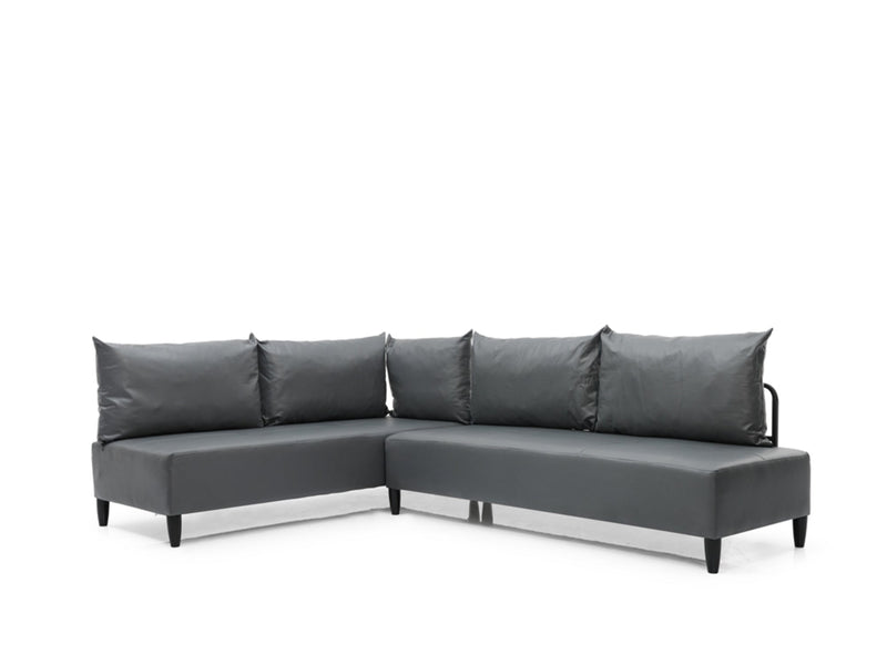 Inferno Sectional Vinyl in Grey - 701-INF-GRAY-S