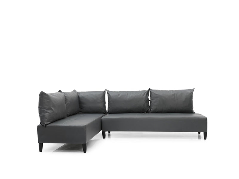 Inferno Sectional Vinyl in Grey - 701-INF-GRAY-S