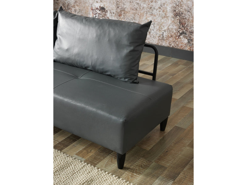 Inferno Sectional Vinyl in Grey - 701-INF-GRAY-S
