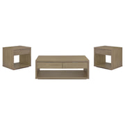 Ingram 3-Piece Coffee and End Table Set with Storage Latte - 710978-S3