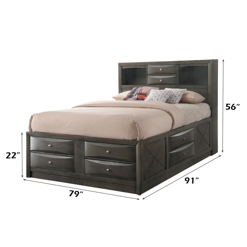 Ireland EK Bed W/Storage - 22696EK