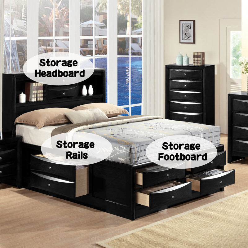 Ireland Queen Bed W/Storage - 21610Q