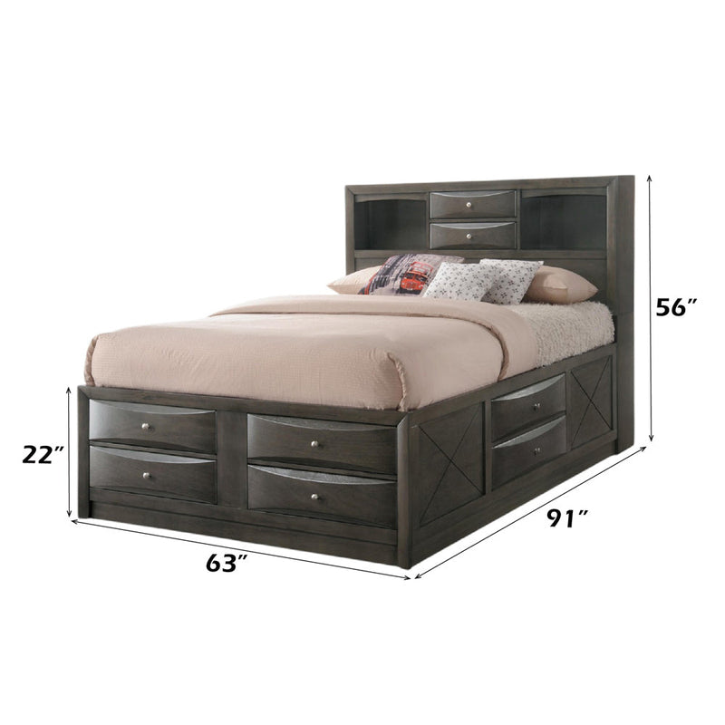 Ireland Queen Bed W/Storage - 22700Q